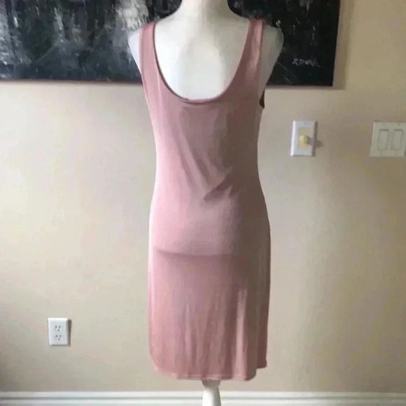 NWT Pretty Pale Pink Fully Lined Tank Dress with Slight Shimmer-Junior Large - Picture 4 of 8